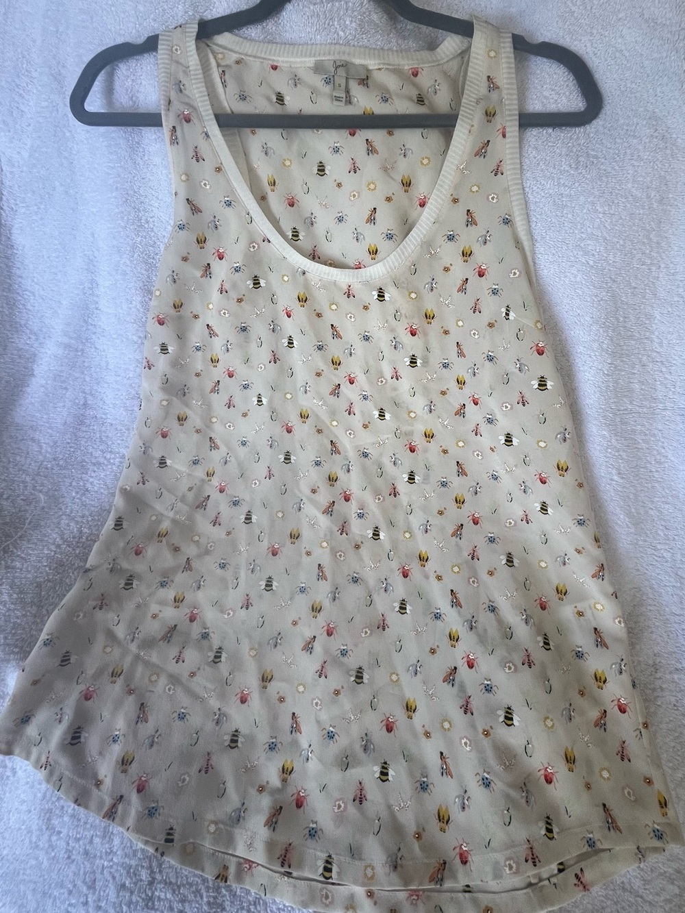 Joie Silk Tank Top with Bees and Insects as the print!